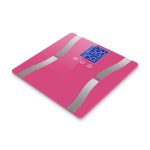 2-SOGA Glass LCD Digital Body Fat Scale Bathroom Electronic Gym Water Weighing Scales Pink