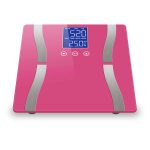 3-SOGA Glass LCD Digital Body Fat Scale Bathroom Electronic Gym Water Weighing Scales Pink