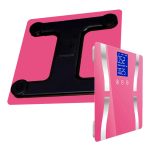 2-SOGA 2X Glass LCD Digital Body Fat Scale Bathroom Electronic Gym Water Weighing Scales Pink