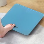 2-SOGA 2X 180kg Digital Fitness Weight Bathroom Gym Body Glass LCD Electronic Scales Blue