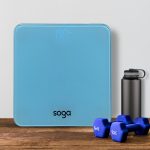 4-SOGA 2X 180kg Digital Fitness Weight Bathroom Gym Body Glass LCD Electronic Scales Blue