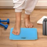 6-SOGA 2X 180kg Digital Fitness Weight Bathroom Gym Body Glass LCD Electronic Scales Blue