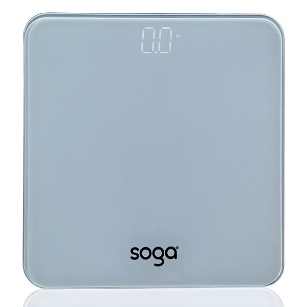 1-SOGA 180kg Digital Fitness Weight Bathroom Gym Body Glass LCD Electronic Scales White