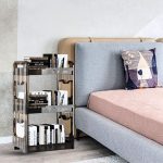 7-SOGA 38x24cm Clear 3 Tier Bookshelf & Cosmetic Storage Organizer Trolley Rack