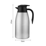 7-SOGA 2X 1.5L Silver Color 3-Layer Stainless Steel Vacuum Durable Thermal Flask