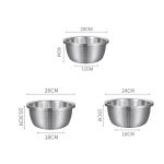 2-SOGA Stainless Steel Nesting Basin Colander Perforated Kitchen Sink Washing Bowl Metal Basket Strainer Set of 3