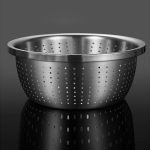 8-SOGA 2X Stainless Steel Nesting Basin Colander Perforated Kitchen Sink Washing Bowl Metal Basket Strainer Set of 3
