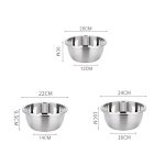 2-SOGA Stainless Steel Nesting Basin Colander Perforated Kitchen Sink Washing Bowl Metal Basket Strainer Set of 3