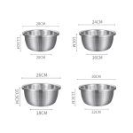 2-SOGA Stainless Steel Nesting Basin Colander Perforated Kitchen Sink Washing Bowl Metal Basket Strainer Set of 4