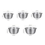 2-SOGA Stainless Steel Nesting Basin Colander Perforated Kitchen Sink Washing Bowl Metal Basket Strainer Set of 5