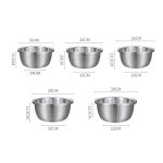 2-SOGA 2X Stainless Steel Nesting Basin Colander Perforated Kitchen Sink Washing Bowl Metal Basket Strainer Set of 5