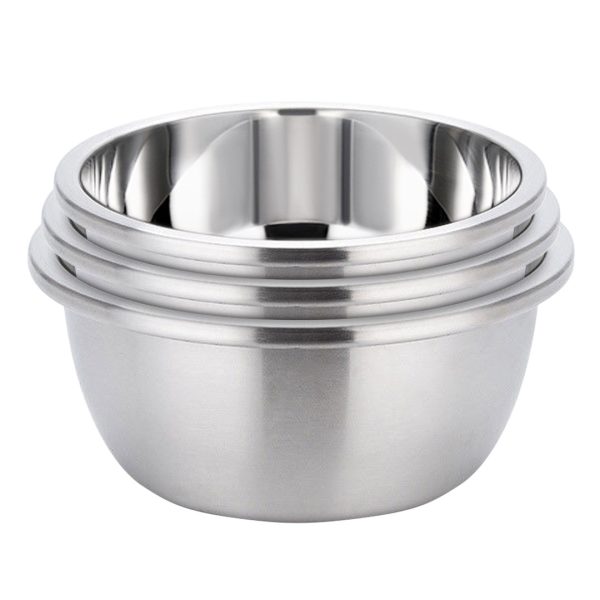 1-SOGA 3Pcs Deepen Polished Stainless Steel Stackable Baking Washing Mixing Bowls Set Food Storage Basin