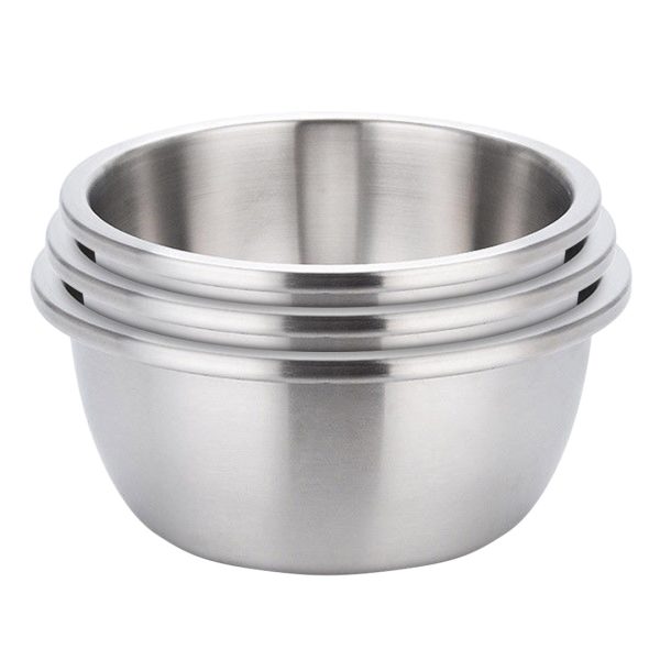 1-SOGA 3Pcs Deepen Matte Stainless Steel Stackable Baking Washing Mixing Bowls Set Food Storage Basin