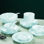 5-SOGA Light Blue Japanese Style Ceramic Dinnerware Crockery Soup Bowl Plate Server Kitchen Home Decor Set of 12