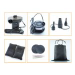 8-SOGA Grey Stripe Inflatable Car Mattress Portable Camping Rest Air Bed Travel Compact Sleeping Kit Essentials