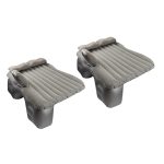 1-SOGA 2X Grey Stripe Inflatable Car Mattress Portable Camping Rest Air Bed Travel Compact Sleeping Kit Essentials