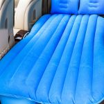 3-SOGA Blue Stripe Inflatable Car Mattress Portable Camping Rest Air Bed Travel Compact Sleeping Kit Essentials