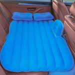 4-SOGA Blue Stripe Inflatable Car Mattress Portable Camping Rest Air Bed Travel Compact Sleeping Kit Essentials