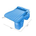 6-SOGA Blue Stripe Inflatable Car Mattress Portable Camping Rest Air Bed Travel Compact Sleeping Kit Essentials