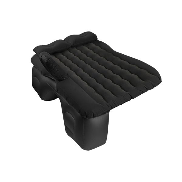 1-SOGA Black Ripple Inflatable Car Mattress Portable Camping Air Bed Travel Sleeping Kit Essentials