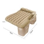 6-SOGA Beige Ripple Inflatable Car Mattress Portable Camping Air Bed Travel Sleeping Kit Essentials