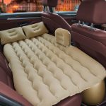 4-SOGA 2X Beige Ripple Inflatable Car Mattress Portable Camping Air Bed Travel Sleeping Kit Essentials