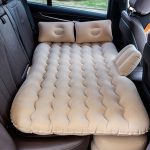 7-SOGA 2X Beige Ripple Inflatable Car Mattress Portable Camping Air Bed Travel Sleeping Kit Essentials