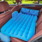 3-SOGA Blue Ripple Inflatable Car Mattress Portable Camping Air Bed Travel Sleeping Kit Essentials
