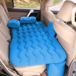 4-SOGA Blue Ripple Inflatable Car Mattress Portable Camping Air Bed Travel Sleeping Kit Essentials