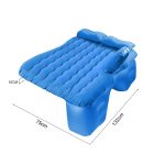 6-SOGA Blue Ripple Inflatable Car Mattress Portable Camping Air Bed Travel Sleeping Kit Essentials