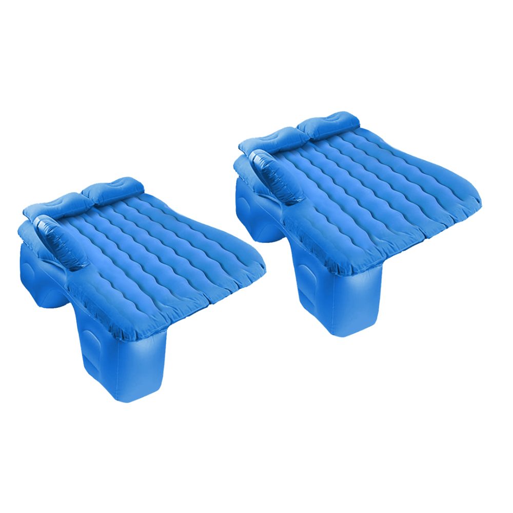 1-SOGA 2X Blue Ripple Inflatable Car Mattress Portable Camping Air Bed Travel Sleeping Kit Essentials 1-SOGA 2X Blue Ripple Inflatable Car Mattress Portable Camping Air Bed Travel Sleeping Kit Essentials
