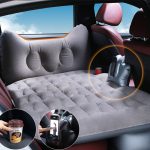 3-SOGA Grey Honeycomb Inflatable Car Mattress Portable Camping Air Bed Travel Sleeping Kit Essentials