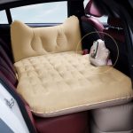4-SOGA Beige Honeycomb Inflatable Car Mattress Portable Camping Air Bed Travel Sleeping Kit Essentials