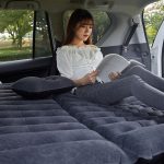 2-SOGA Black Inflatable Car Boot Mattress Portable Camping Air Bed Travel Sleeping Essentials