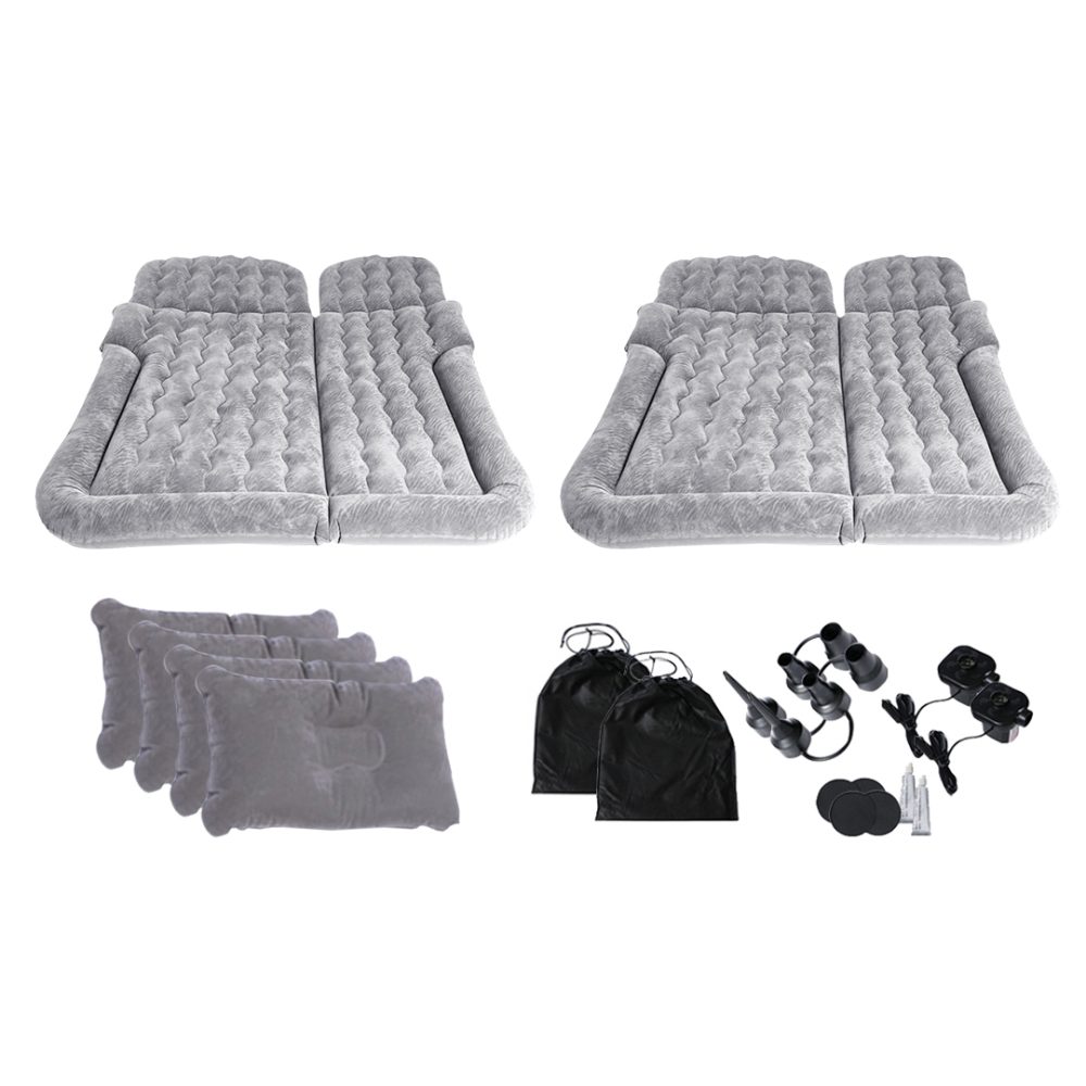 1-SOGA 2X Grey Inflatable Car Boot Mattress Portable Camping Air Bed Travel Sleeping Essentials 1-SOGA 2X Grey Inflatable Car Boot Mattress Portable Camping Air Bed Travel Sleeping Essentials
