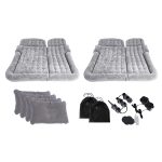 1-SOGA 2X Grey Inflatable Car Boot Mattress Portable Camping Air Bed Travel Sleeping Essentials