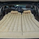 3-SOGA Beige Inflatable Car Boot Mattress Portable Camping Air Bed Travel Sleeping Essentials