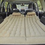 2-SOGA 2X Beige Inflatable Car Boot Mattress Portable Camping Air Bed Travel Sleeping Essentials