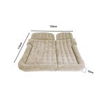 6-SOGA 2X Beige Inflatable Car Boot Mattress Portable Camping Air Bed Travel Sleeping Essentials
