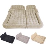 8-SOGA 2X Beige Inflatable Car Boot Mattress Portable Camping Air Bed Travel Sleeping Essentials
