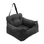 3-SOGA Grey Pet Car Seat Sofa Safety Soft Padded Portable Travel Carrier Bed