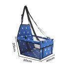 2-SOGA Waterproof Pet Booster Car Seat Breathable Mesh Safety Travel Portable Dog Carrier Bag Blue