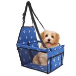 1-SOGA Waterproof Pet Booster Car Seat Breathable Mesh Safety Travel Portable Dog Carrier Bag Blue