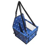 4-SOGA Waterproof Pet Booster Car Seat Breathable Mesh Safety Travel Portable Dog Carrier Bag Blue