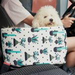 4-SOGA Car Central Control Nest Pet Safety Travel Bed Dog Kennel Portable Washable Pet Bag White
