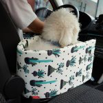 3-SOGA 2X Car Central Control Nest Pet Safety Travel Bed Dog Kennel Portable Washable Pet Bag White