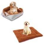 3-SOGA Silver Dual-purpose Cushion Nest Cat Dog Bed Warm Plush Kennel Mat Pet Home Travel Essentials
