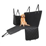 1-SOGA 600D Oxford Cloth Waterproof Dog Car Cover Back Seat Protector Hammock Non-Slip Pet Mat Black