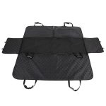 3-SOGA 2X 600D Oxford Cloth Waterproof Dog Car Cover Back Seat Protector Hammock Non-Slip Pet Mat Black