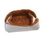2-SOGA 2X Silver Dual-purpose Cushion Nest Cat Dog Bed Warm Plush Kennel Mat Pet Home Travel Essentials